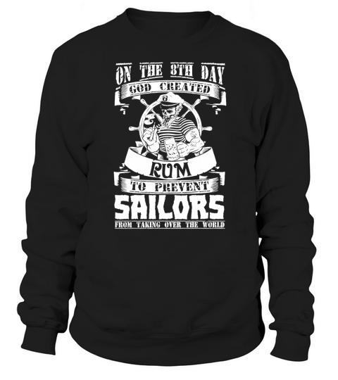 Real - Sailors Love Rum! - Navy - Military Sweatshirt Unisex