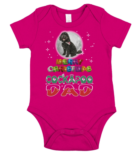 Cockapoo Dad,Cockapoo Ugly Christmas Sweater,Cockapoo Christmas Eve,Cockapoo Noel,Cockapoo Merry Christmas Short Sleeve Baby One-Piece