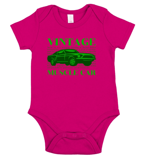 Vintage muscle car Short Sleeve Baby One-Piece