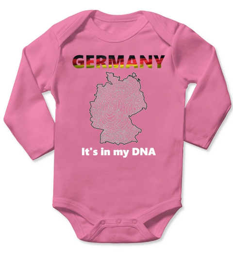 Germany - Its in my DNA heritage pride shirt (white letter) Long Sleeve Baby One-Piece