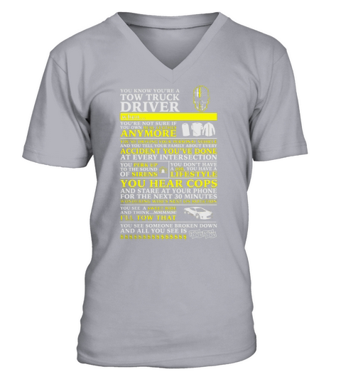 TOW TRUCK DRIVER SHIRT  Tshirts V-Neck T-shirt