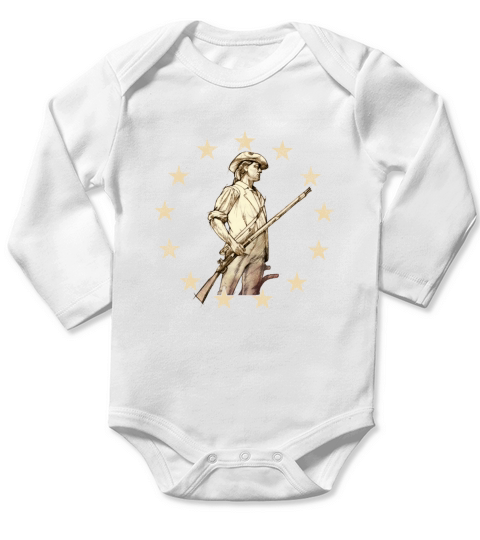 Concord Minuteman Drawing Long Sleeve Baby One-Piece