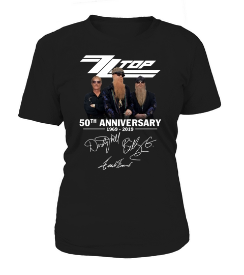 50th Anniversary ZZ Top 1969-2019 Signatures sh?t Women's T-Shirt