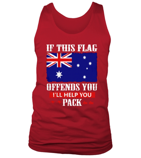 Australia FLag offends You i help pack Tank Top Unisex