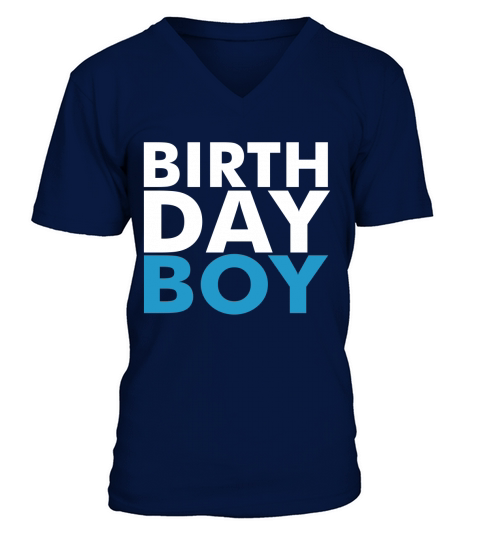 Birthday Boy Blue V-Neck T-shirt