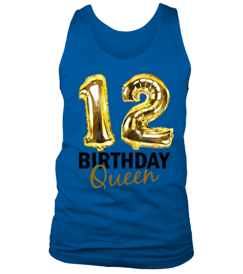 12 Years Birthday Gift Girls Balloons Print Tank Top Unisex