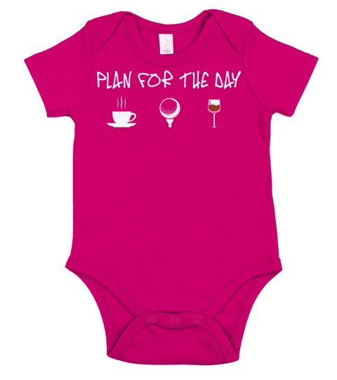 Golf Plan For The Day Coffee Short Sleeve Baby One-Piece