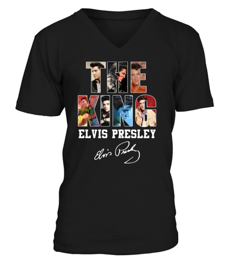 The King Elvis Presley Signature Unisex V-Neck T-shirt