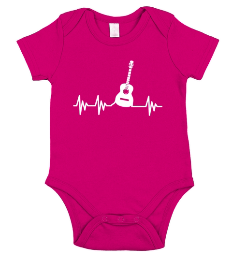 heartbeat, heart beat Guitarist guitar cool bestseller design Short Sleeve Baby One-Piece