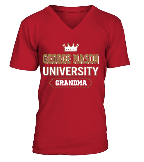 George Mason University Grandma Great Gift For Grandparents V-Neck T-shirt