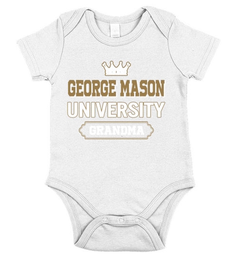 George Mason University Grandma Great Gift For Grandparents Short Sleeve Baby One-Piece