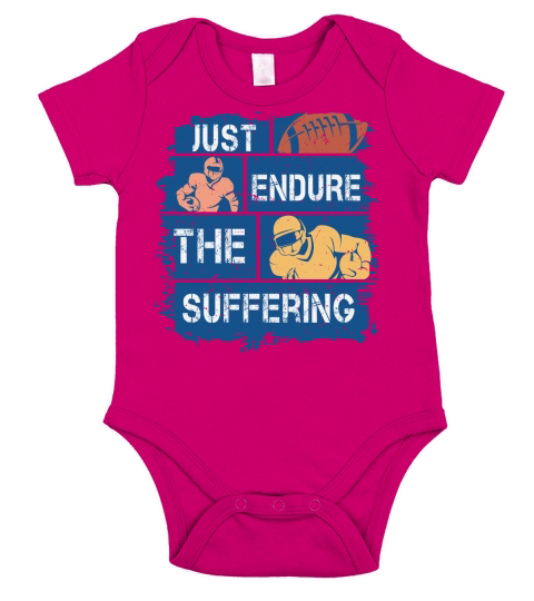 Just Endure The Suffering NY Football Short Sleeve Baby One-Piece