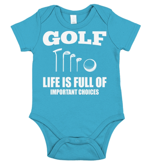 Funny Golf Life Is Important Short Sleeve Baby One-Piece