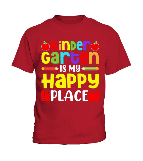 Kindergarten is My Happy Place 2 Kids T-Shirt