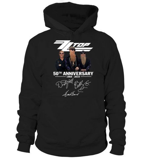 50th Anniversary ZZ Top 1969-2019 Signatures sh?t Hoodie Unisex