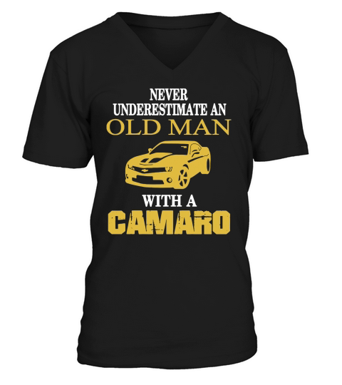OLD MAN WITH CAMARO T-Shirt V-Neck T-shirt