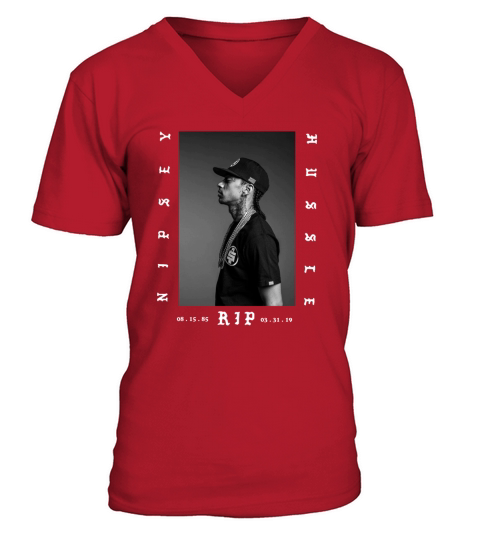 Rip Nipsey Hussle Crenshaw Ermias V-Neck T-shirt