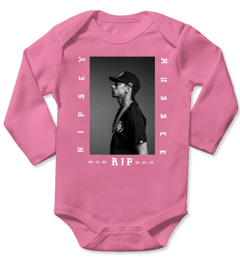 Rip Nipsey Hussle Crenshaw Ermias Long Sleeve Baby One-Piece