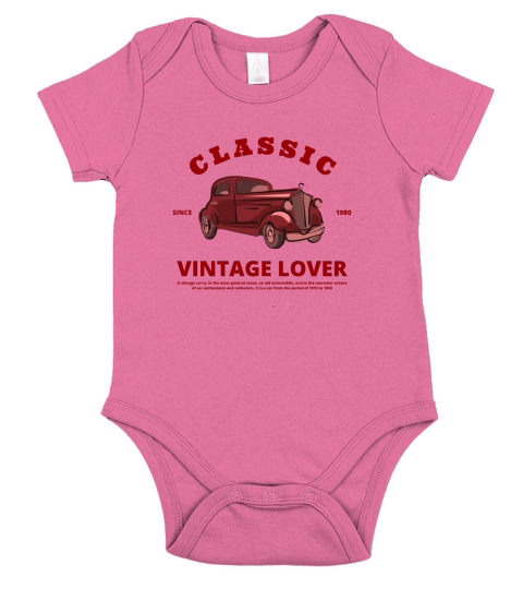 Classic vintage lover Short Sleeve Baby One-Piece