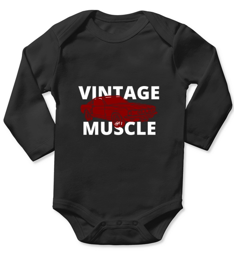 Vintage muscle Long Sleeve Baby One-Piece