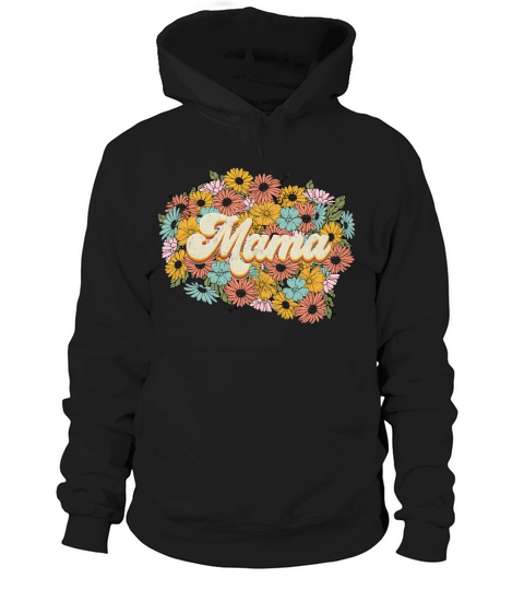 Retro Flowerchild Mama Sublimation Hoodie Unisex