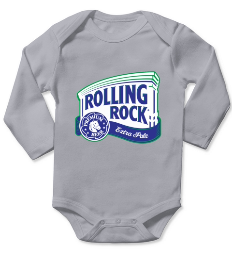 Rolling Rock Logo T-Shirt Long Sleeve Baby One-Piece