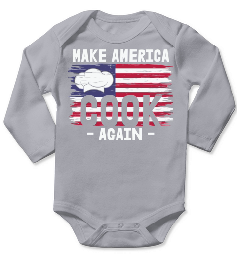 Make America Cook Again Long Sleeve Baby One-Piece