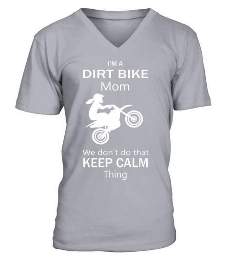 Dirt Bike Motocross Mom Keep Calm T-shirt V-Neck T-shirt