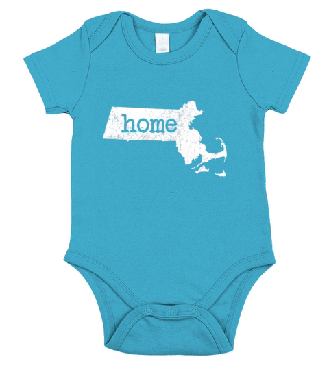 Distressed Massachusetts Home Shirt Massachusetts Shirt Short Sleeve Baby One-Piece