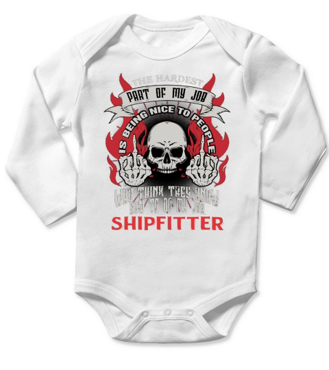 SHIPFITTER Hardest my job Long Sleeve Baby One-Piece