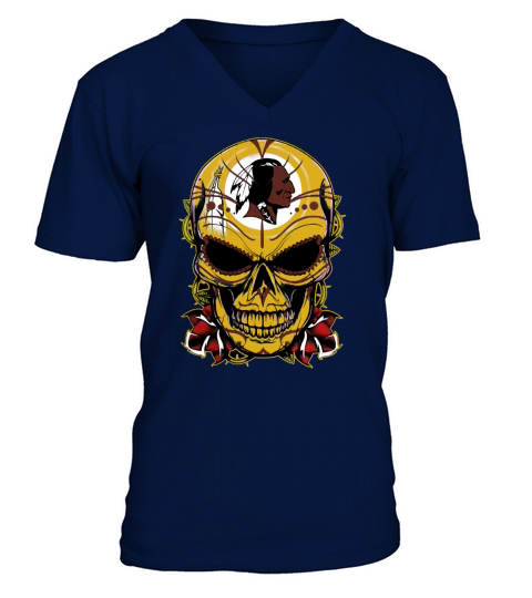REDSKIN Cool Skull TShirt V-Neck T-shirt