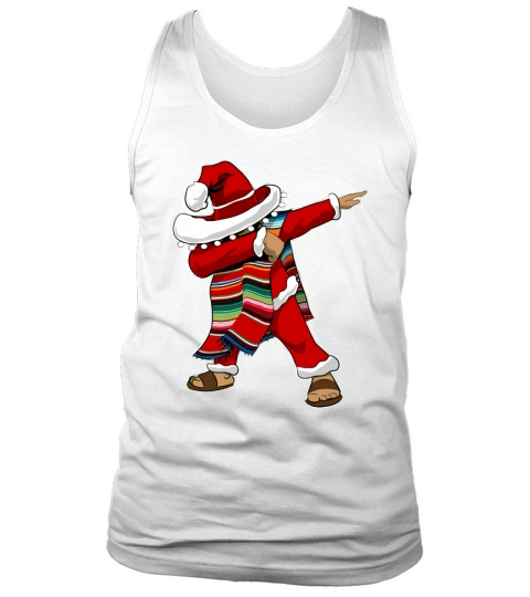Top Christmas Sombrero Dabbing Mexican Poncho Santa sweater Tank Top Unisex