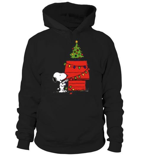 Snoopy and Christmas tree - Unisex Long Sleeve Hoodie Unisex