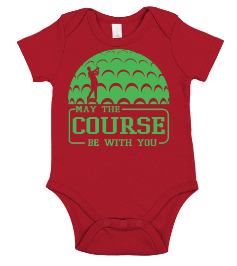 Golf May the Course be with Short Sleeve Baby One-Piece