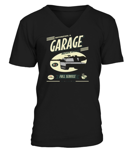 Vintage Tank Mechanic V-Neck T-shirt