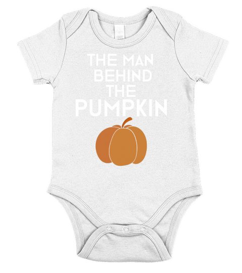 Funny Dad to Be Halloween T-Shirt The Man Behind the Pumpkin Short Sleeve Baby One-Piece