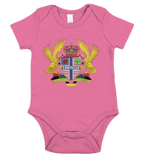Costello Family Crest For American People - Costello Family T-Shirt, Hoodie, Sweatshirt Short Sleeve Baby One-Piece