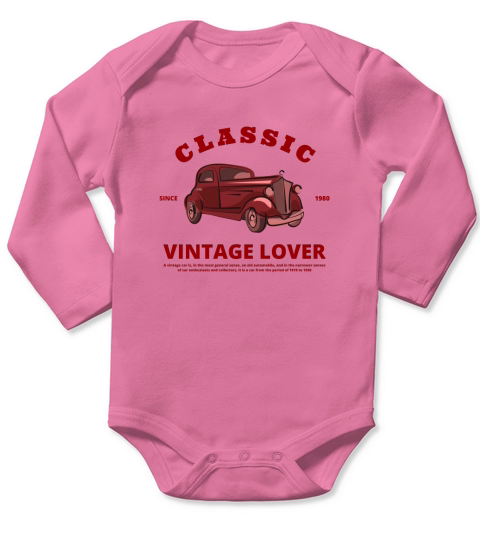 Classic vintage lover Long Sleeve Baby One-Piece