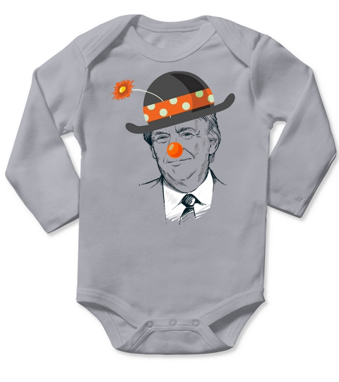 Anti President Trump Protest Clown Shirt Long Sleeve Baby One-Piece