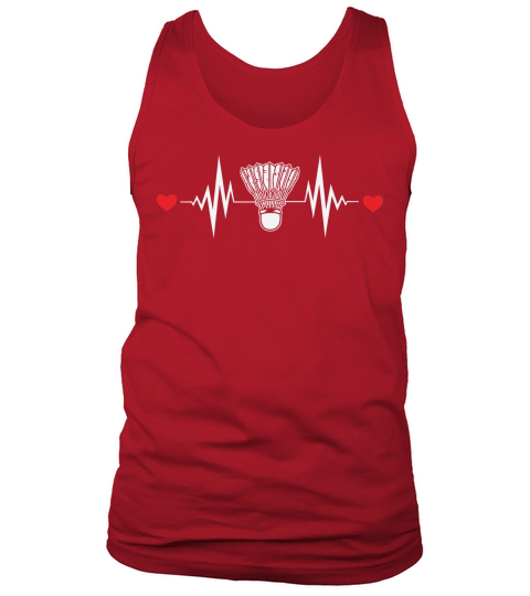 Shuttlecock Heartbeat Funny Badminton Tank Top Unisex