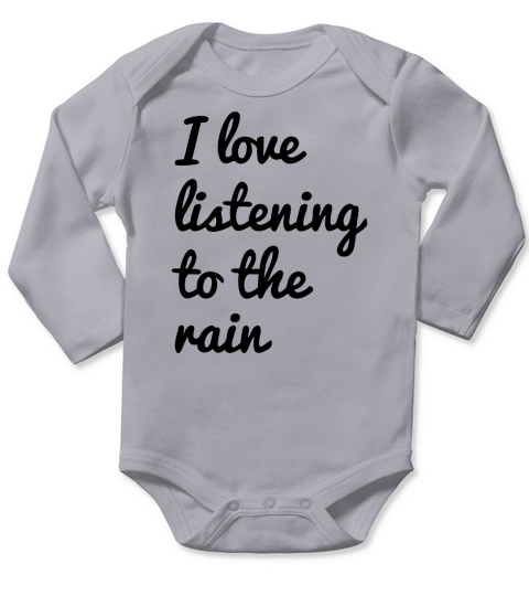 i love listening to the rain TShirts  Mens Polo Shirt Long Sleeve Baby One-Piece