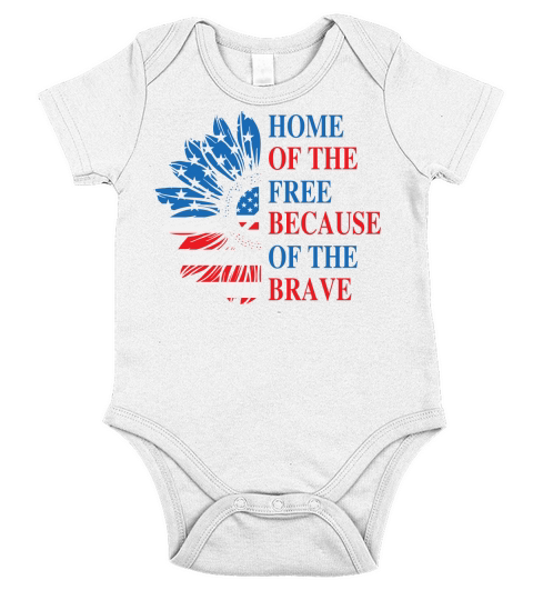 Land Of The Free Home Short Sleeve Baby One-Piece