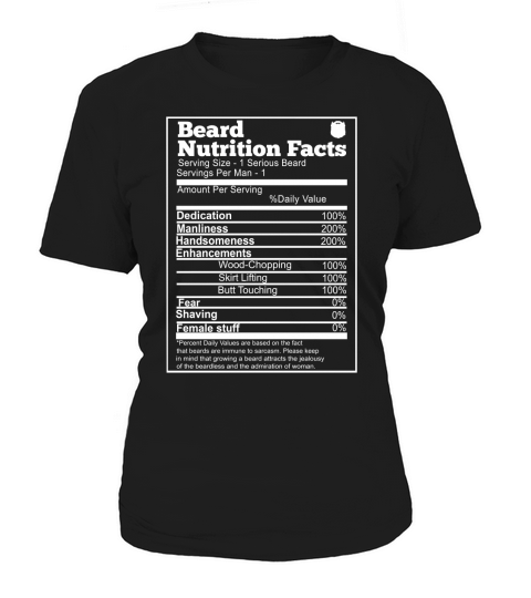 Beard Nutrition Fact Women's T-Shirt