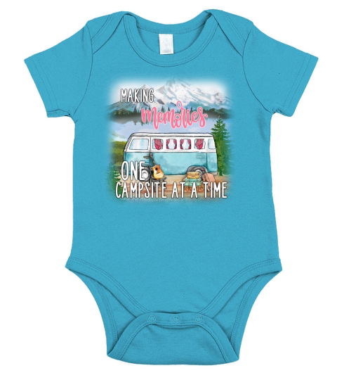 Making memories one campsite at the time Short Sleeve Baby One-Piece