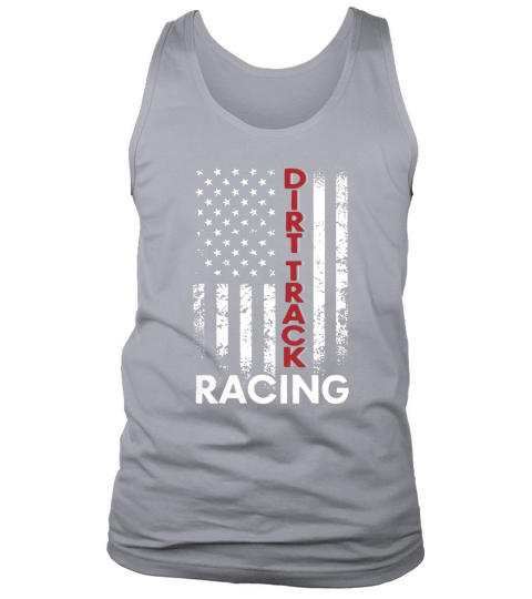 Dirt Track Racing American Flag T-Shirt Tank Top Unisex