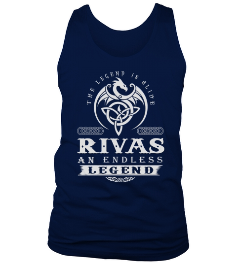 RIVAS The Legend Is Alive RIVAS An Endless Legend ColorWhite Tank Top Unisex