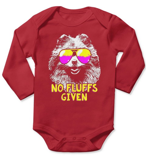 Pomeranian No Fluffs Funny Shirt Long Sleeve Baby One-Piece