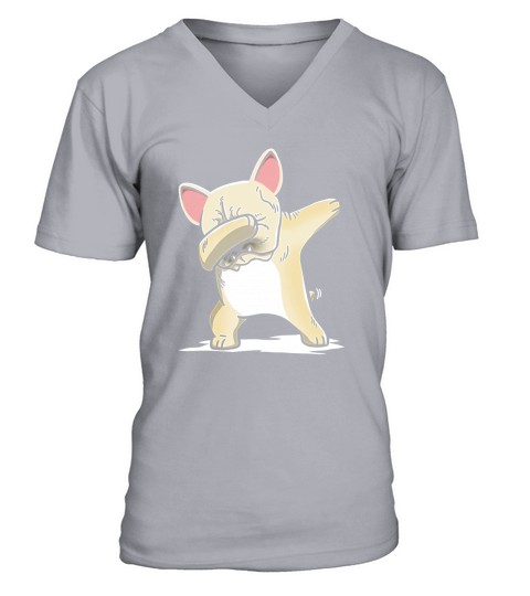 Cream French Bulldog Dabbing T-Shirt Funny Dab Dance Gift Black Youth B076QP9CNF 1 V-Neck T-shirt