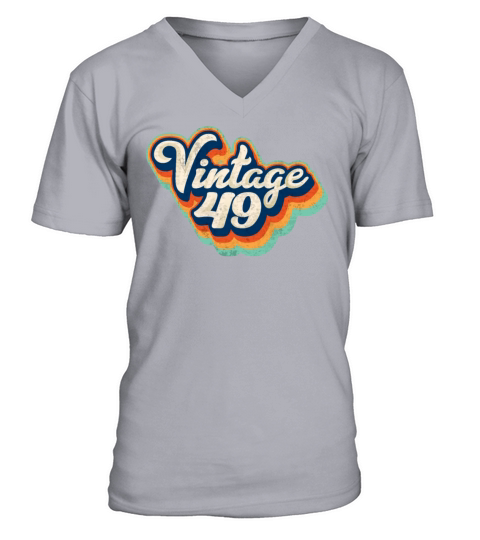 Vintage 49 milestone design V-Neck T-shirt