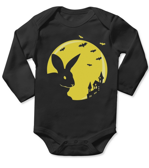 Rabbit Bunny Happy Halloween Long Sleeve Baby One-Piece